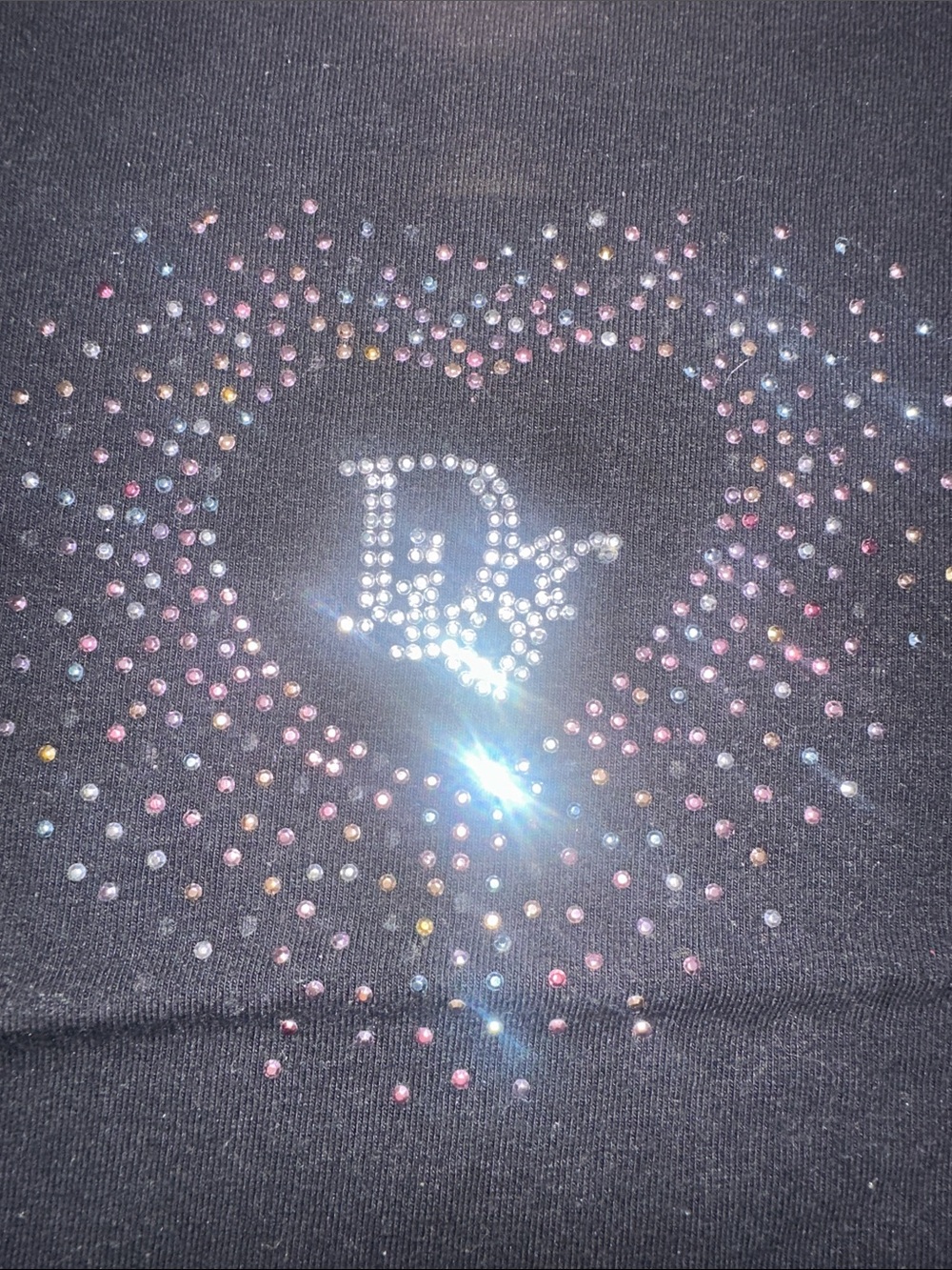 Black Rhinestone Heart Tee - Picture 3 of 8
